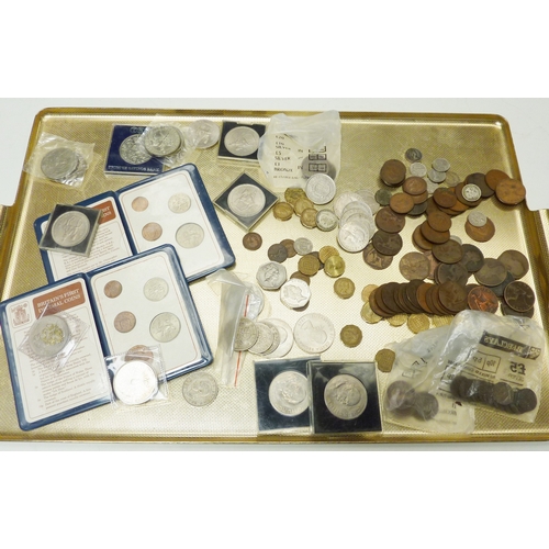 80 - A group of coins incl commemorative crowns, most late 20th cent.