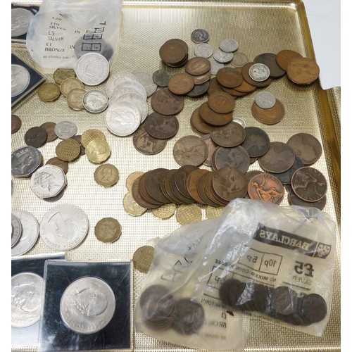 80 - A group of coins incl commemorative crowns, most late 20th cent.