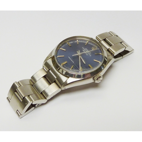 9 - A Rolex Oyster Perpetual Air-King wristwatch model 5500, having a Rolex automatic movement beneath a... 