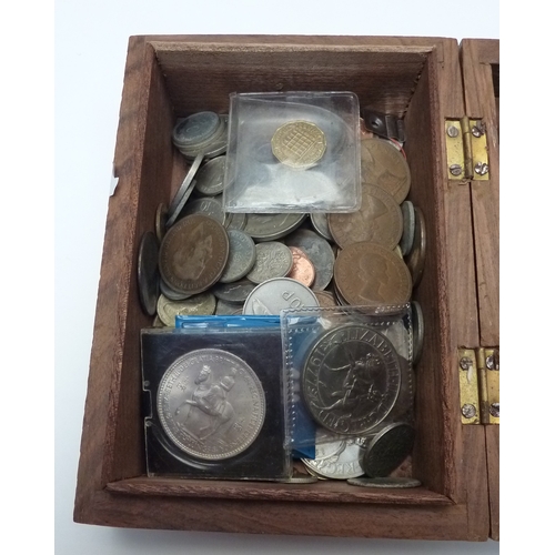 94 - A group of coins, fantasy coins and tokens; a wristwatch, medals etc.