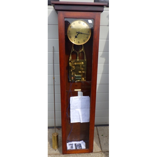 A regulator clock, H.W Mallett, 1929, 140cm tall