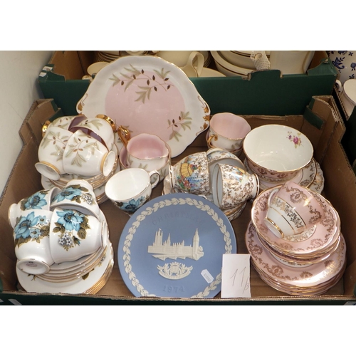 11 - Royal Albert Braemar teaware; Wedgwood Ice Rose; other teaware incl Coronet and Queen Anne; Royal Do... 