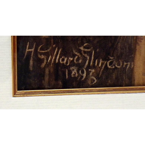 32 - H. Gillard Glindoni (1852-1913) signed and dated 1893 watercolour 