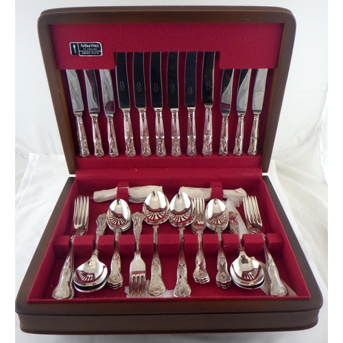 7 - Two cased canteens of  silver plated kings pattern cutlery. (2)