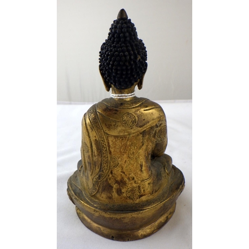 106 - A Buddha, gilt bronze, 17cm tall