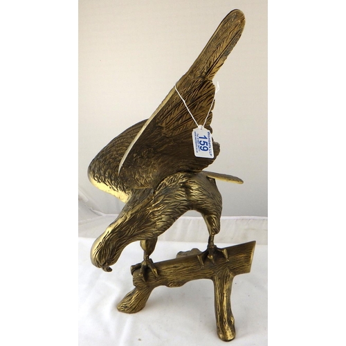 159 - A brass eagle.  55cm tall