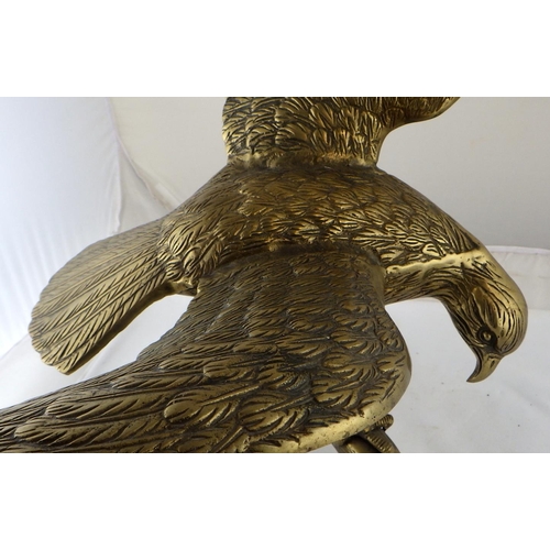 159 - A brass eagle.  55cm tall