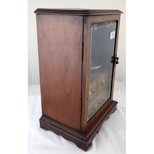 160 - An oak smokers' cabinet, interior pot cracked.