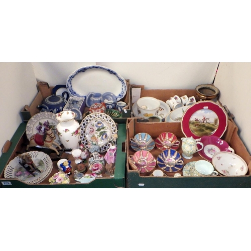 212 - Paragon cabinet tea cups and saucers, other Paragon teaware; figurines incl Coalport; Worcester Eves... 