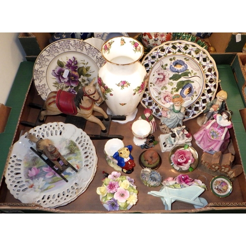 212 - Paragon cabinet tea cups and saucers, other Paragon teaware; figurines incl Coalport; Worcester Eves... 