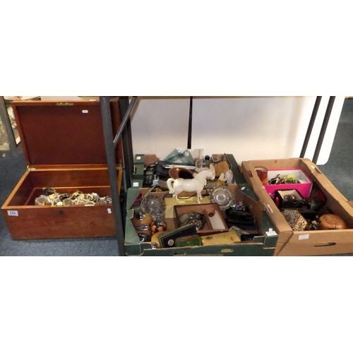 244 - A qty of RAOB base metal chains, badges and regalia presented in a Walker & Hall wooden case lacking... 