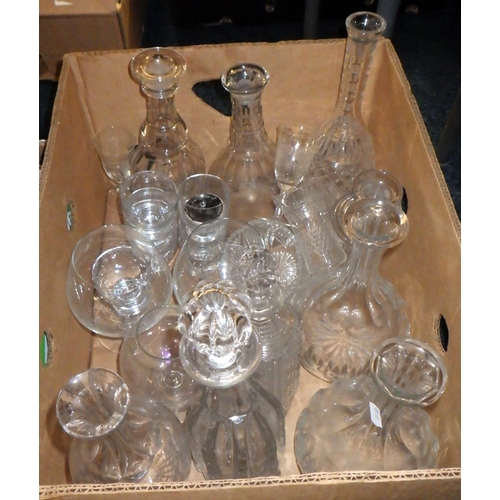 246 - A qty of 19th cent and later ceramics; decanters and other glassware; silver plate (4)