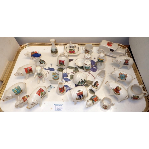 260 - Crested china souvenir miniatures, incl Grafton, Willow Art and Goss approx 50 (2)