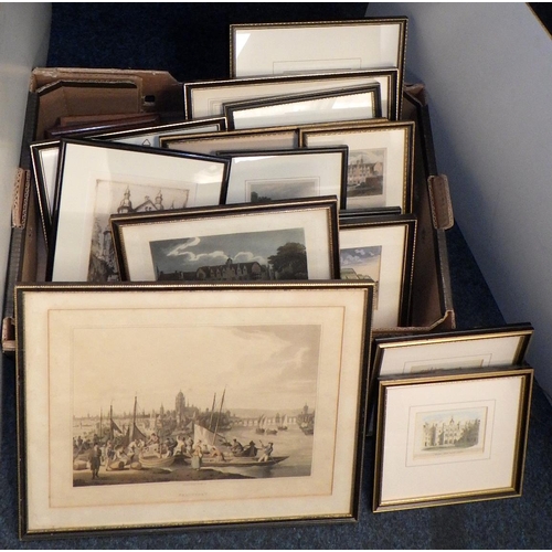 264 - A group of various framed prints to include Sydney College Cambridge interest