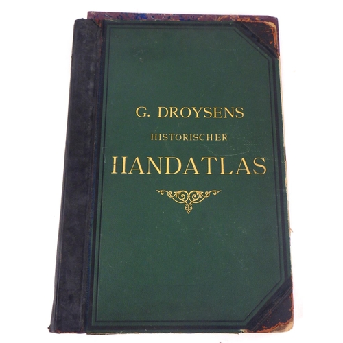 267 - G Droysens Hand Atlas 1886 together with Murray's Atlas, AA handbook and David Loggan Cantabrigia  I... 