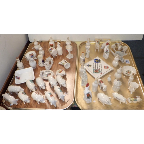 271 - Crested china souvenir miniatures, incl Grafton, Willow Art and Goss approx 50