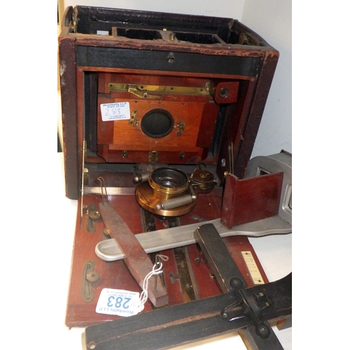 283 - A Eastman Kodak Bausch & Lomb opt boxed camera together with two stereograph viewers af (3)