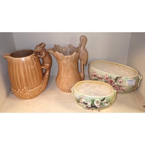 285 - A group of seven various Sylvac planters and jugs (7)