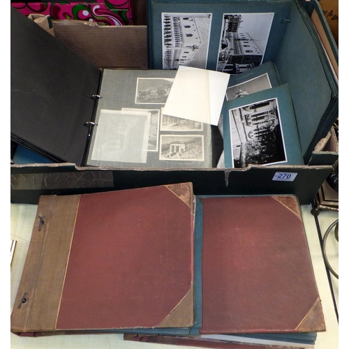 270 - A group of various vintage black & white continental photograph albums