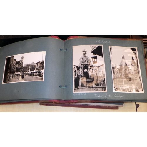 270 - A group of various vintage black & white continental photograph albums