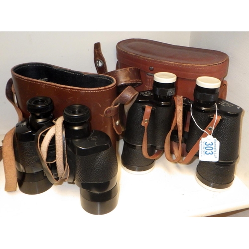 303 - Two pairs of binoculars, Omega & Solaross