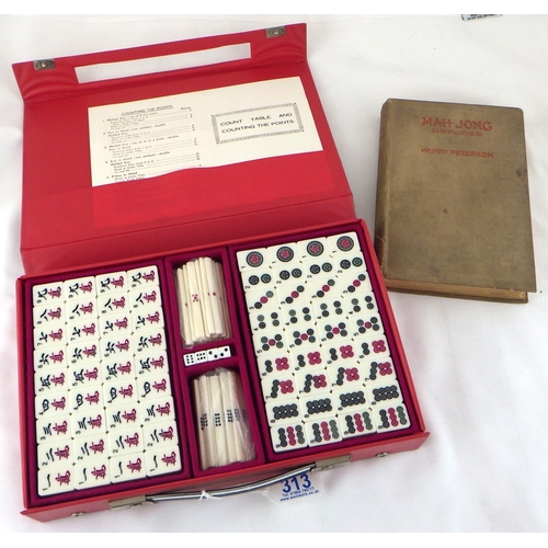 313 - Mah Jong Simplified Henry Patterson 1924 together with a Mah Jong set (2)