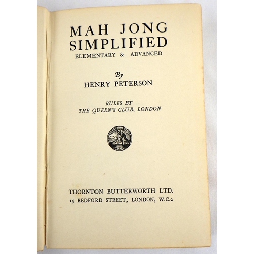 313 - Mah Jong Simplified Henry Patterson 1924 together with a Mah Jong set (2)