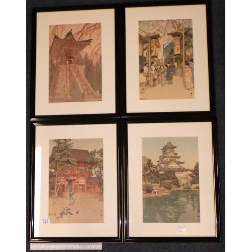 323 - A group of four Chinese framed pictures