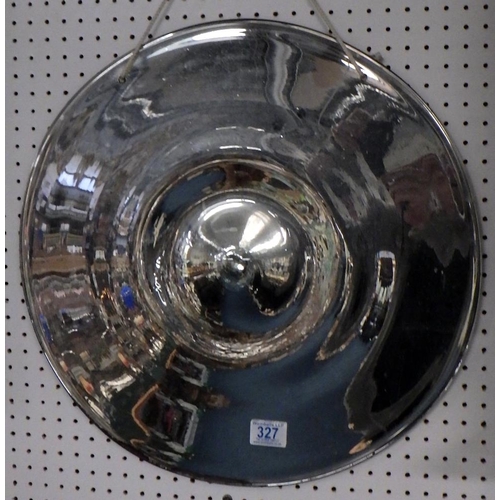 327 - A large circular nipple mirror 49cm diameter