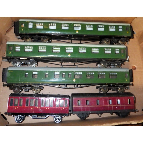 334 - Two boxes of 00 gauge model railway carriages (2)