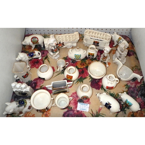 339 - Crested china souvenir miniatures, incl Grafton, Willow Art and Goss approx 50 (2)