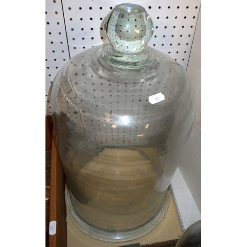 352 - A large qty of lab bottles, glass domes etc