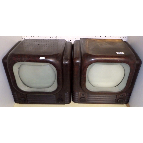 355 - Two Bush bakelite cased televisions