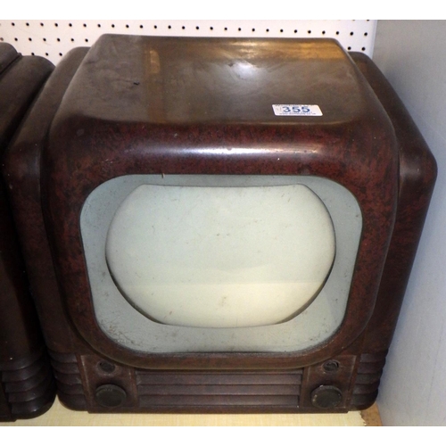 355 - Two Bush bakelite cased televisions