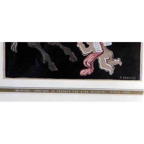 364 - Gino Severini (Italian 1883 - 1966): The Rape of Europa a pochoir stencil print on paper, c1927.  22... 