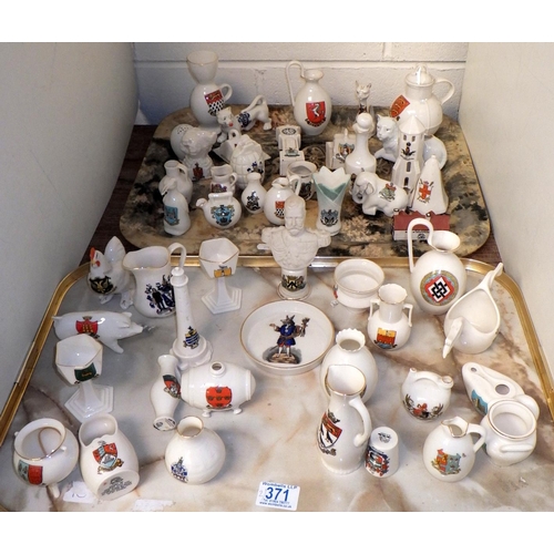 371 - Crested china souvenir miniatures, incl Grafton, Willow Art and Goss approx 50 (2)