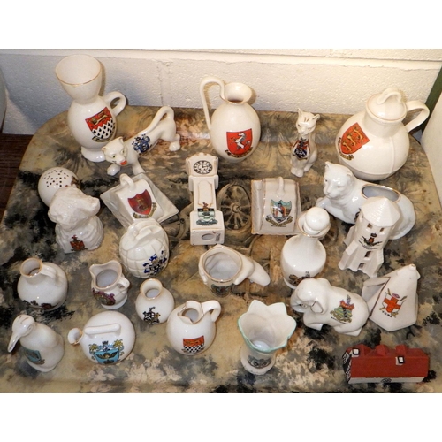 371 - Crested china souvenir miniatures, incl Grafton, Willow Art and Goss approx 50 (2)