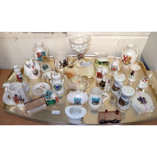 372 - Crested china souvenir miniatures, incl Grafton, Willow Art and Goss approx 50 (2)