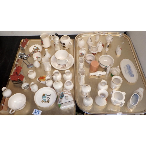 376 - Crested china souvenir miniatures, incl Grafton, Willow Art and Goss approx 50 (2)