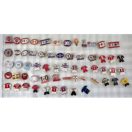 386 - A group of approx 60 various football pin badges