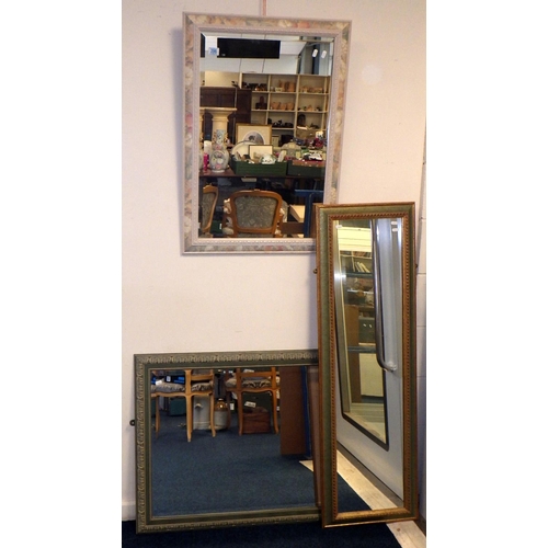 396 - Three framed mirrors