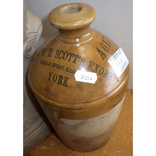 451 - Robinson & Sons, Leeds, earthenware pure carbon water filter together with a York interest earthenwa... 