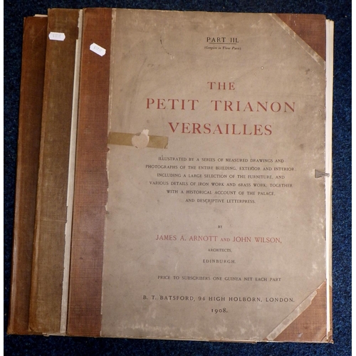 455 - Kindts' Le Mobilier Moderne together with Le Petit Trianon Versailles (1908) in 3 parts and a box of... 