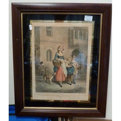 467 - Five Cries of London reproduction framed prints (5)