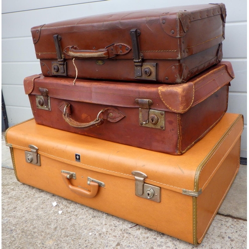 636 - Three suitcases