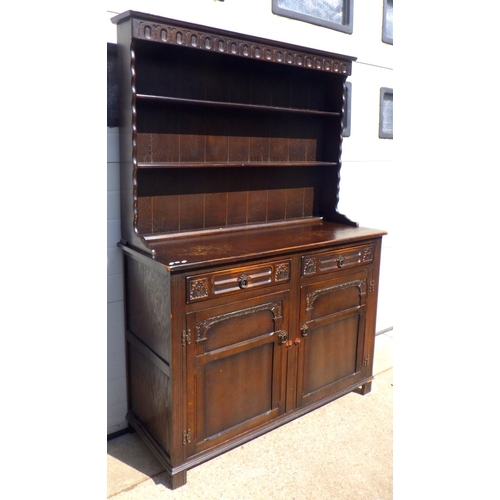 787 - An oak/ply dresser, 127cm wide