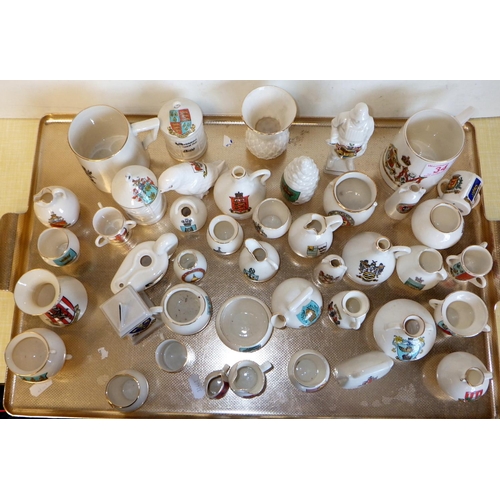 34 - Crested china souvenir miniatures.