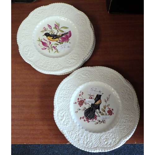 52 - A group of misc ceramics to include Royal Cauldon bird plates, Doulton jug & Bowl, Meissen & Worcest... 