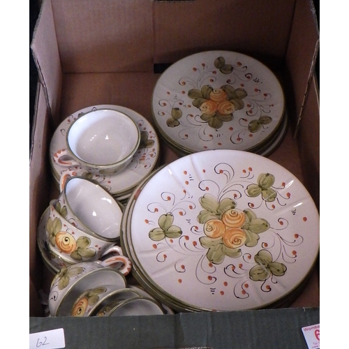 62 - Two boxes of Italian table ware (2)