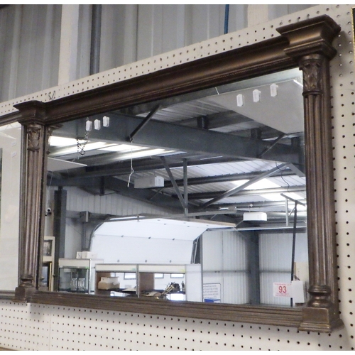 93 - An overpainted gilt framed mirror 85 x 54cm